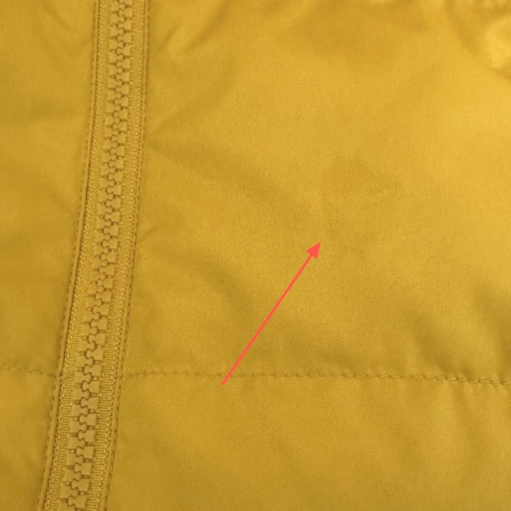 Lands' End Mustard Yellow Quilted 80% Down Puffer Vest Size M 10-12 Zip *READ - Picture 4 of 9